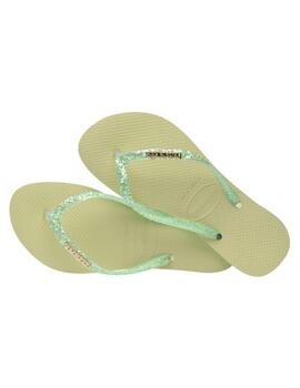 Chanclas slim glitter flourish Havaianas