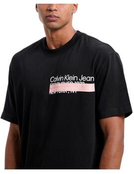 Camiseta layered adress Calvin klein