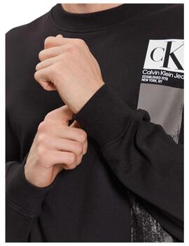 Sudadera Brushstroke Crew Neck Calvin Klein