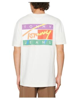 Camiseta classic signature pop flag Tommy Jeans
