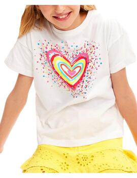 Camiseta Heart blanca Desigual