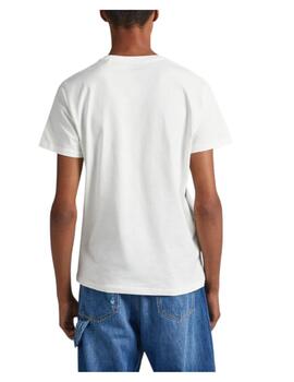 Camiseta blanca Waddon Pepe Jeans
