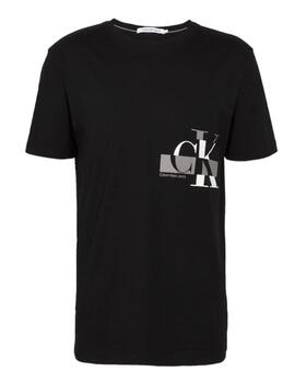 Camiseta CK logo Glitched Calvin Klein