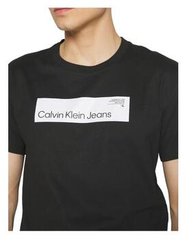 Camiseta Hyper Real Box Logo Calvin Klein