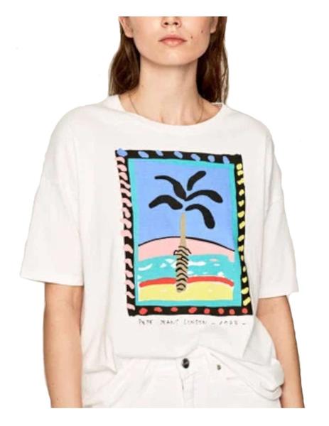 Camiseta dibujo playa Lali Pepe Jeans