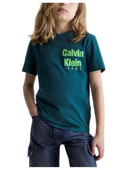 Camiseta Mini Blown- up Logo Calvin Klein