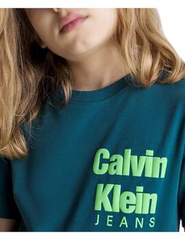 Camiseta Mini Blown- up Logo Calvin Klein