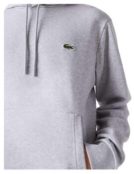 Sudadera con capucha gris Lacoste