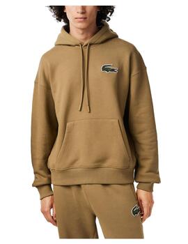 Sudadera con capucha marrón Lacoste