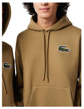 Sudadera con capucha marrón Lacoste