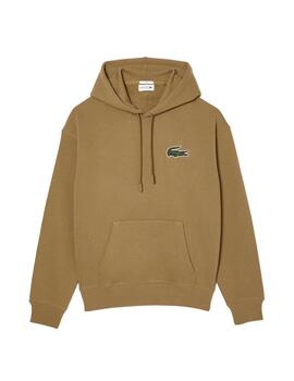 Sudadera con capucha marrón Lacoste