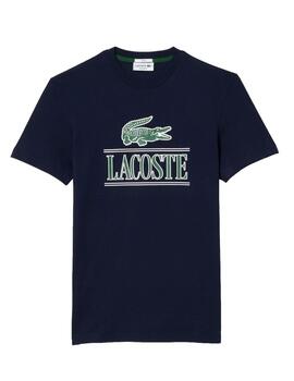 Camiseta azul marino logo Lacoste