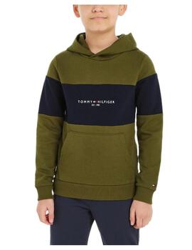 Sudadera colorblock green Tommy Hilfiger