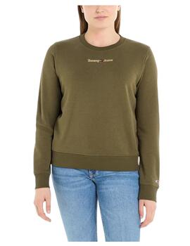 Sudaderas Mujer Tommy Hilfiger amarillos Talla L, Mujer