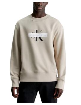 Sudadera Monologo Stencil Crew Calvin Klein