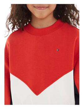 Sudadera colorblock crew Tommy Hilfiger