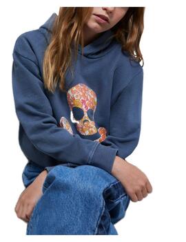 Sudadera Floral Skull Hoodie Scalpers