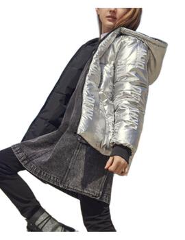 Anorak Plateado Reversible DKNY