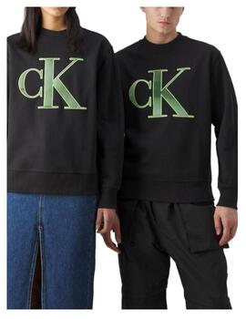 Sudadera perforated monologo crew Calvin Klein