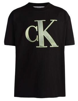 Camiseta perforated monologo Calvin Klein