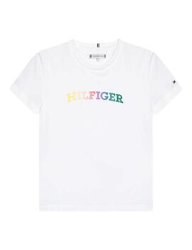 Camiseta Monotype White Logo Multi Tommy Hilfiger