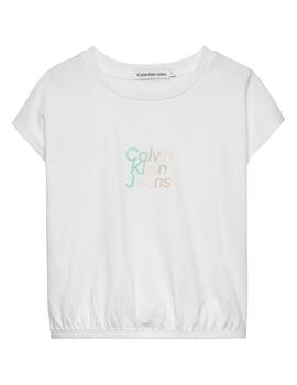 Camiseta White Gradient Flock Calvin Klein