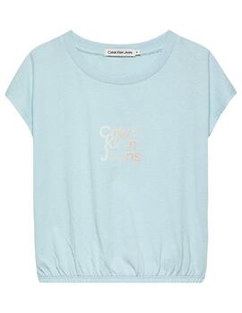 Camiseta Blue Gradient Flock Calvin Klein