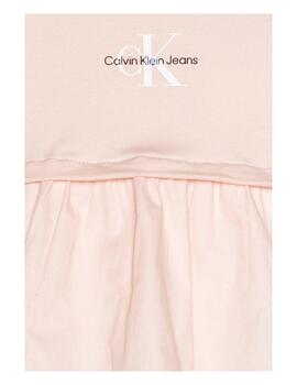 Vestido Rose Monogram Logo Calvin Klein