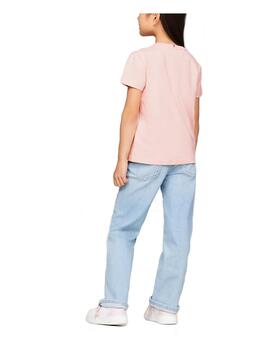 Camiseta Monotype Pink Logo Multi Tommy Hilfiger