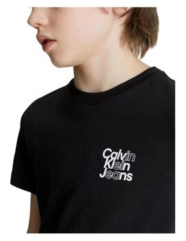 Camiseta Mini Black Logo Calvin Klein