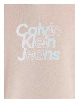 Sudadera Rose Gradient Logo Calvin Klein