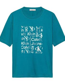 Camiseta Aop Placed Box Calvin Klein
