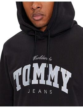 Sudadera varsity negra Tommy Jeans