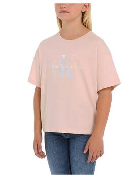 Camiseta Serenity  Rose Monogram Calvin Klein