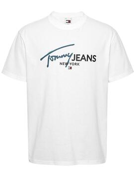 Camiseta Blanca Tjm Reg Spray PopColor Tommy Jeans