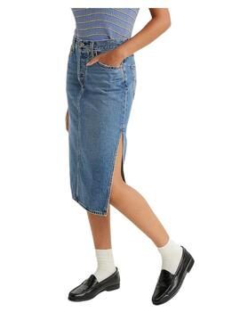 Falda Side Slit Levis