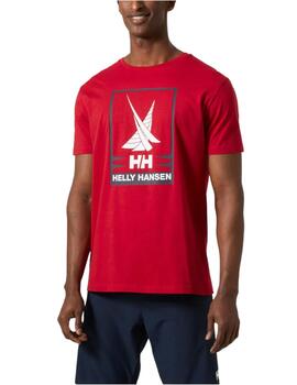 Camiseta Shoreline roja Helly Hansen