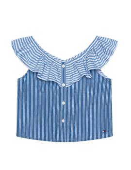 Top Mixed Stripe Frill Tommy Hilfiger