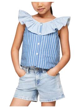 Top Mixed Stripe Frill Tommy Hilfiger