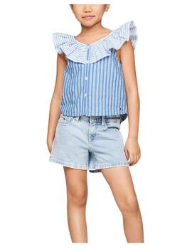 Top Mixed Stripe Frill Tommy Hilfiger