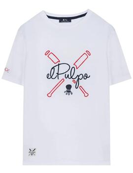 Camiseta Bordado Cordón El Pulpo