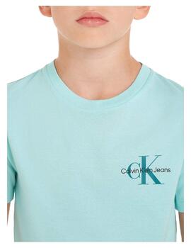 Camiseta Chest Monogram Blue Top Calvin Klein