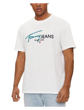 Camiseta Blanca Tjm Reg Spray PopColor Tommy Jeans