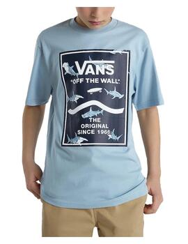 Camiseta Print Box Blue Vans