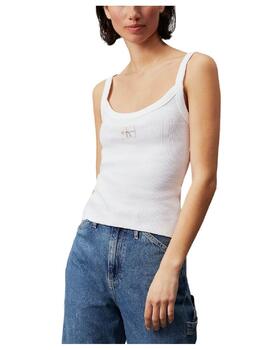Top Woven Label Rib Calvin Klein