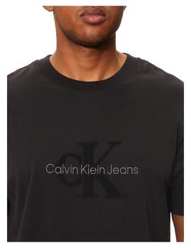 Camiseta Chenille Monologo Calvin Klein