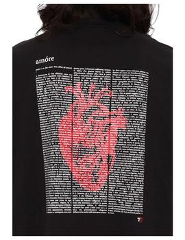 Camiseta Cuore Negra Emporio Armani