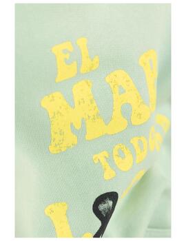 Sudadera Oversize Turquesa El Pulpo