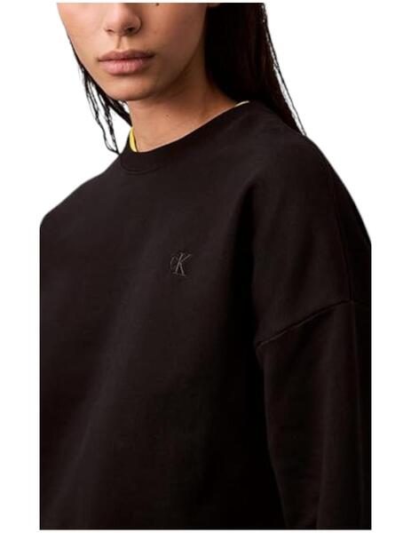 Sudadera woven label peached Calvin Klein