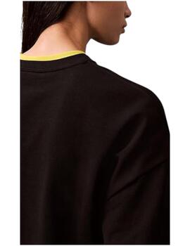 Sudadera woven label peached Calvin Klein